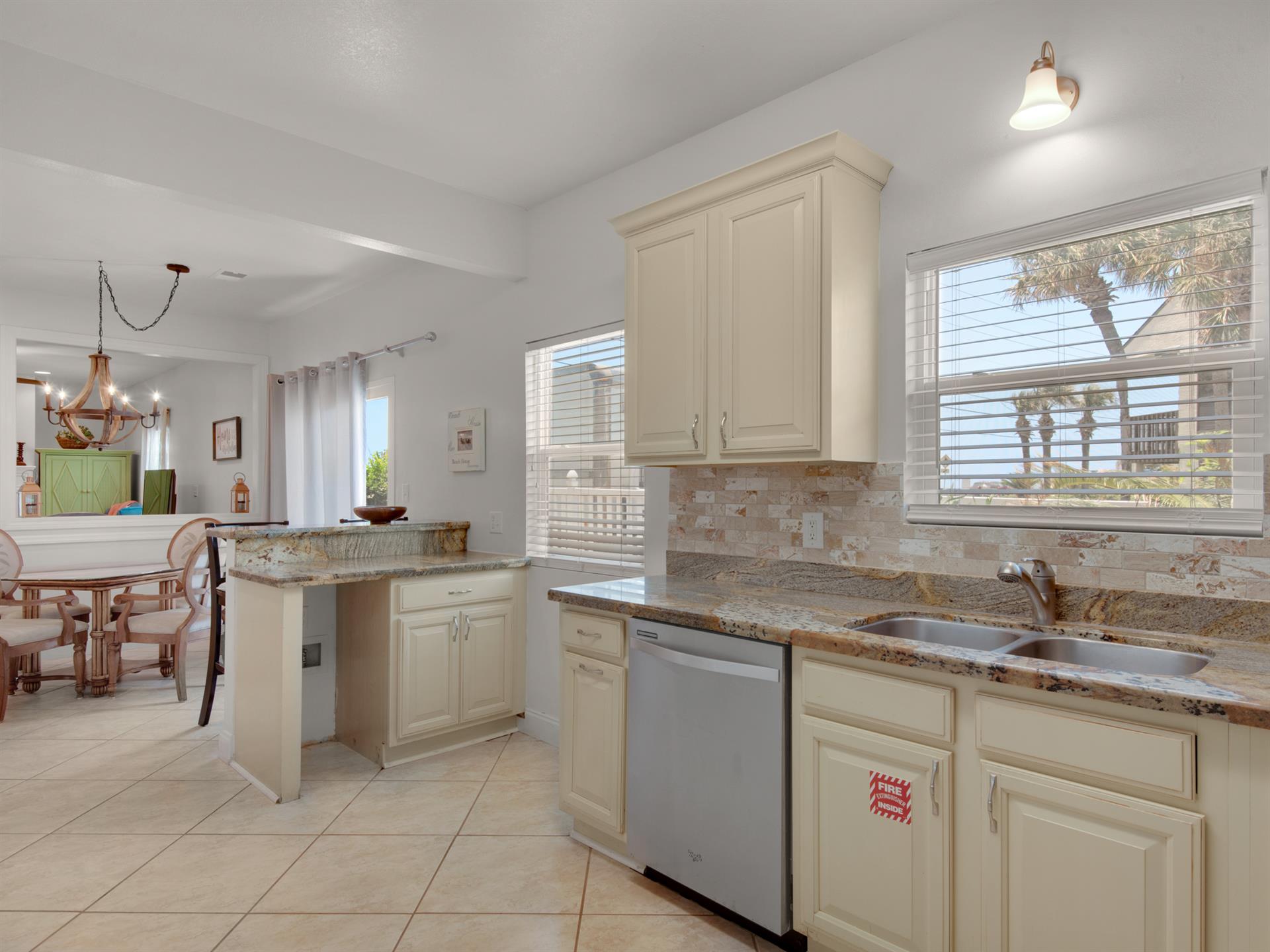 Kitchen and dining area