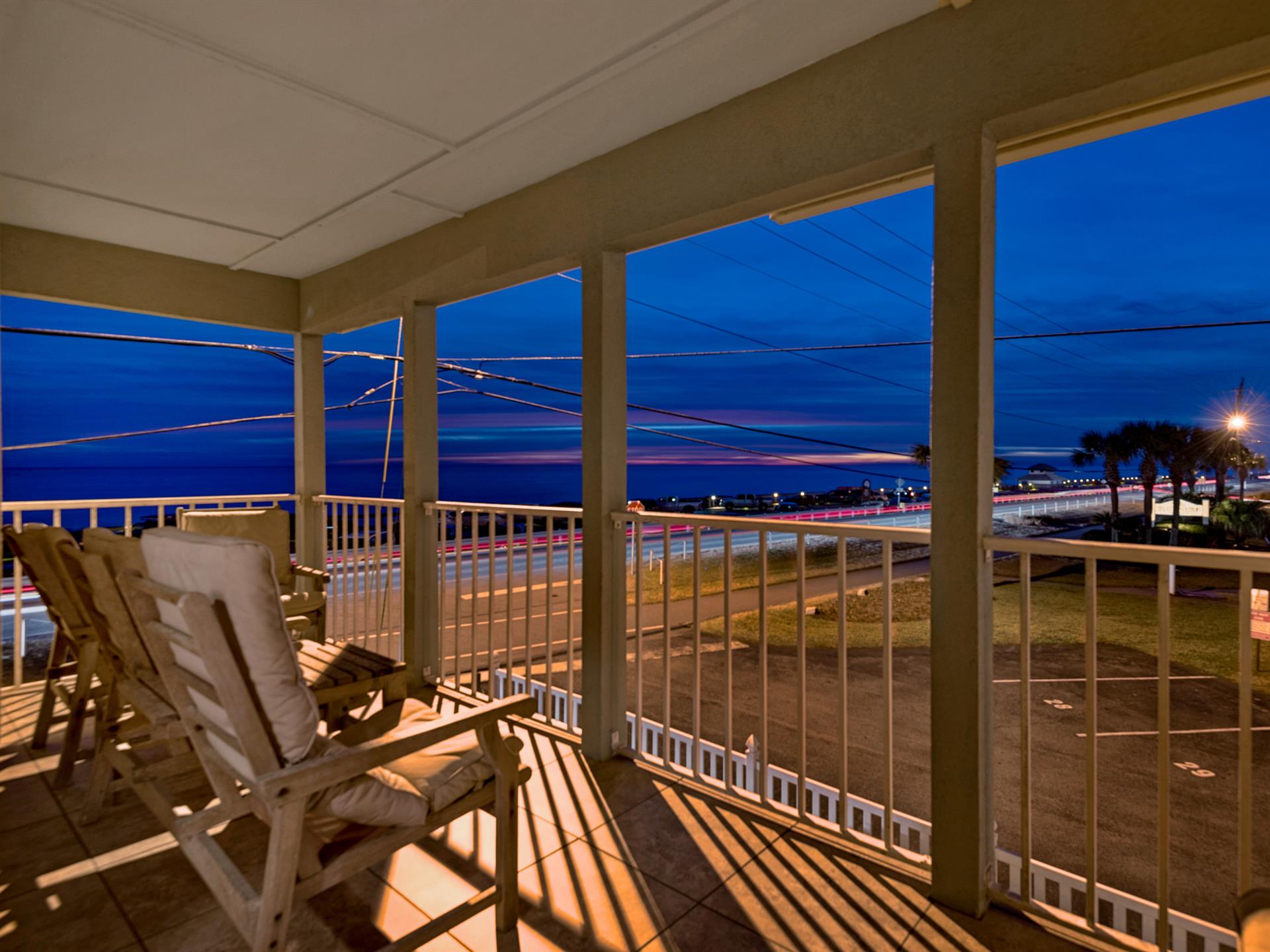 Twilight on the balcony