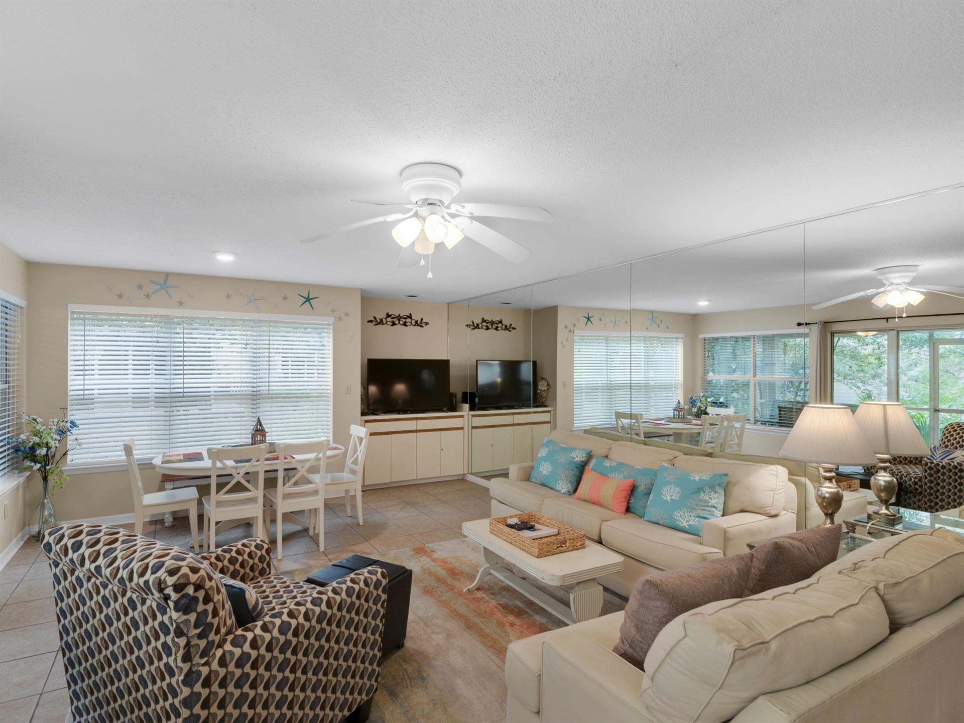 Large Flat Screen TV in Living Area