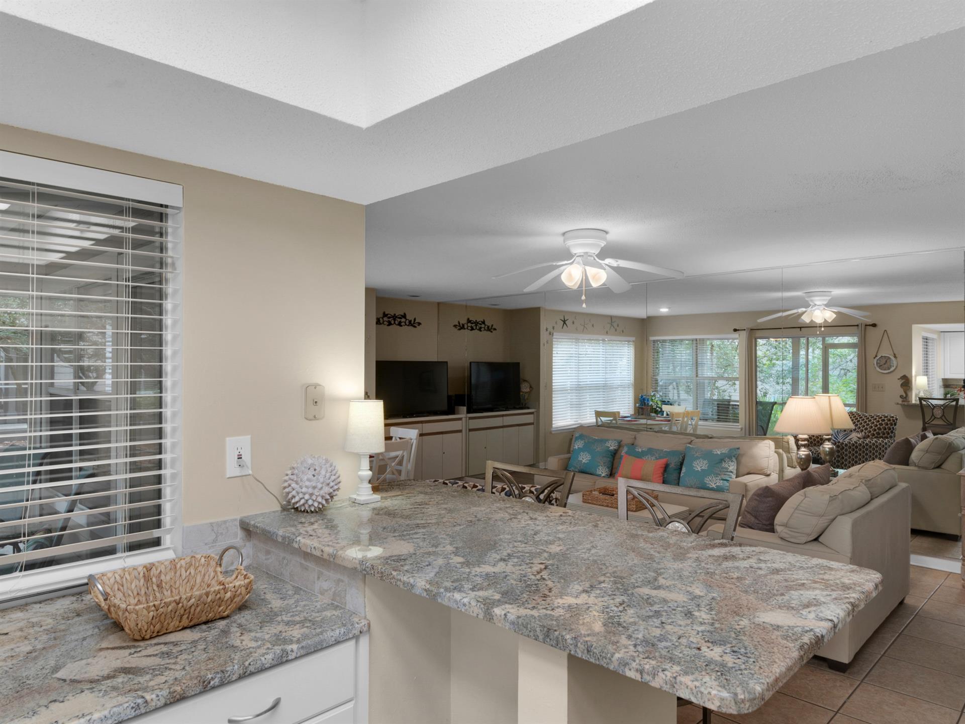 Kitchen open to Living Area