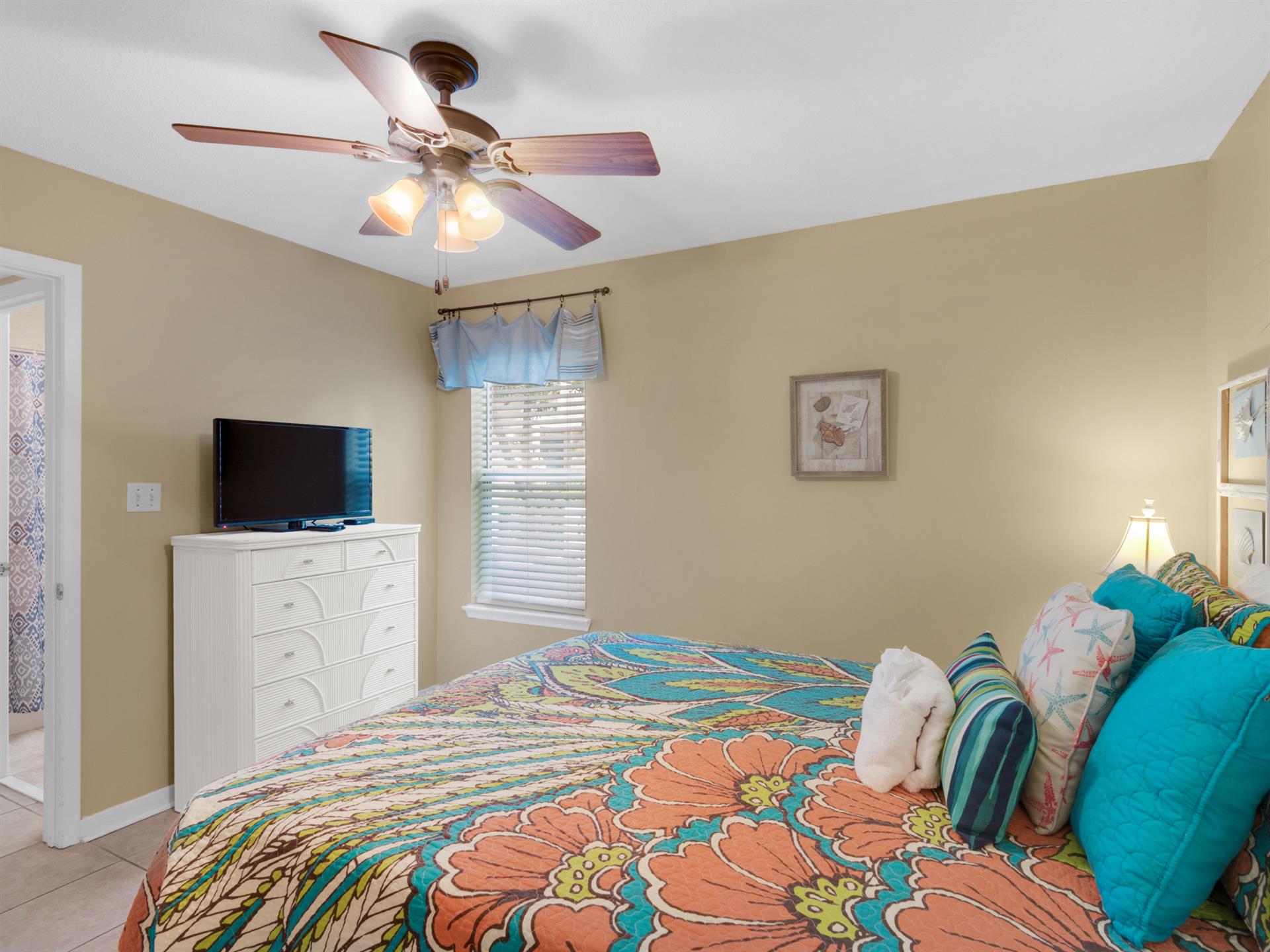 Flat Screen TV in Guest Bedroom