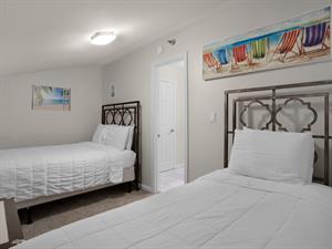 2nd floor LOFT Guest room with queen bed and double bed with privacy door