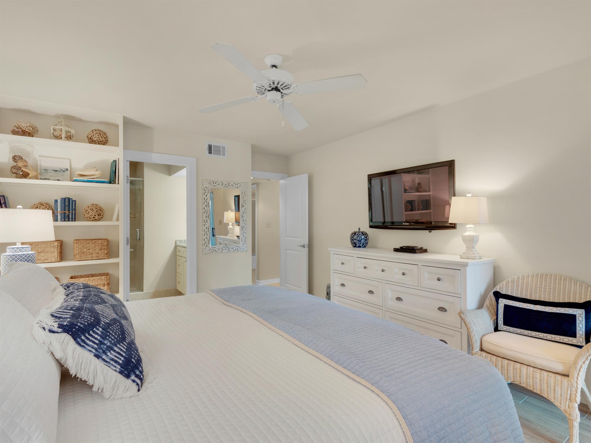 Flat Screen TV in Primary Bedroom