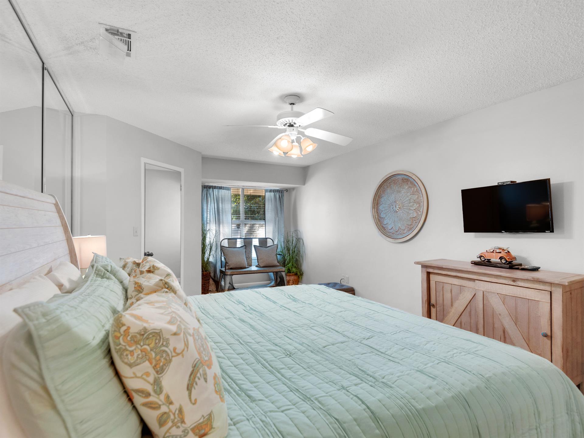 King Bed and Flat Screen Television