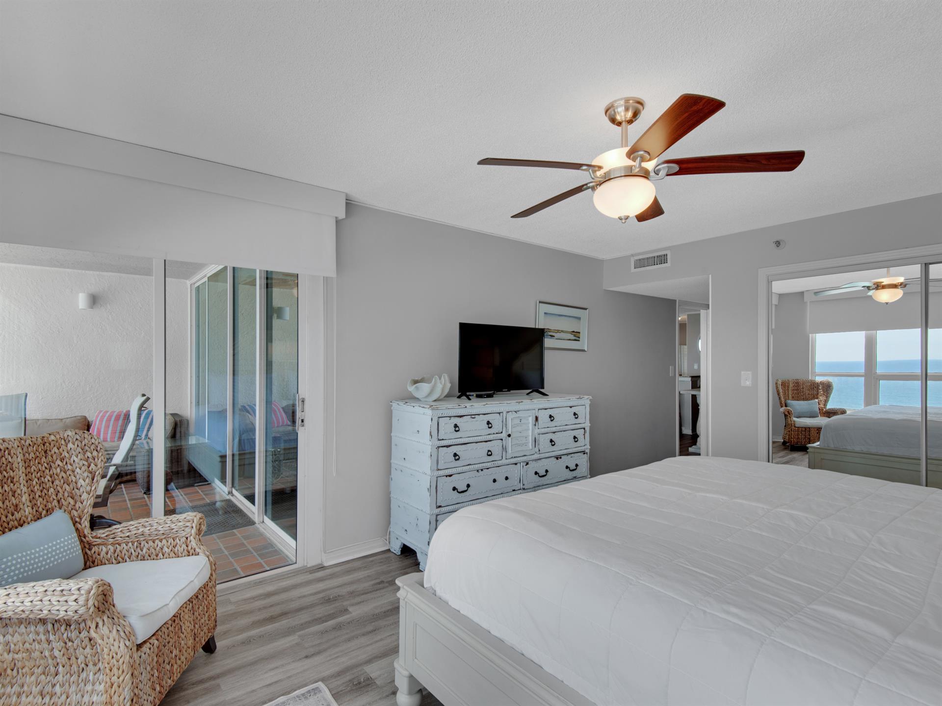 Flat Screen TV in Primary Bedroom