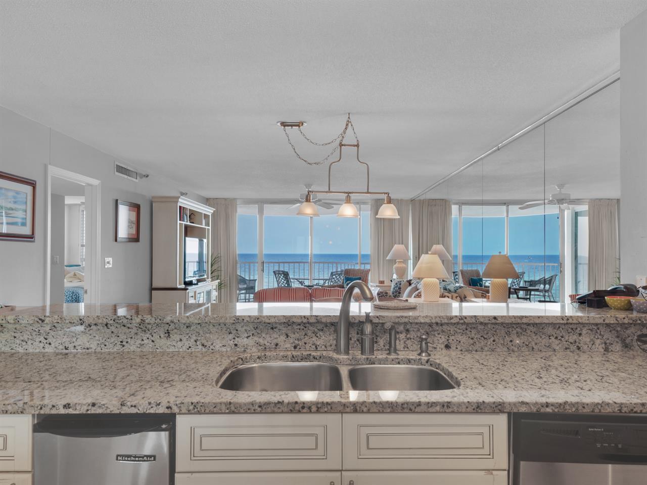 Overview of Living  Dining from Kitchen