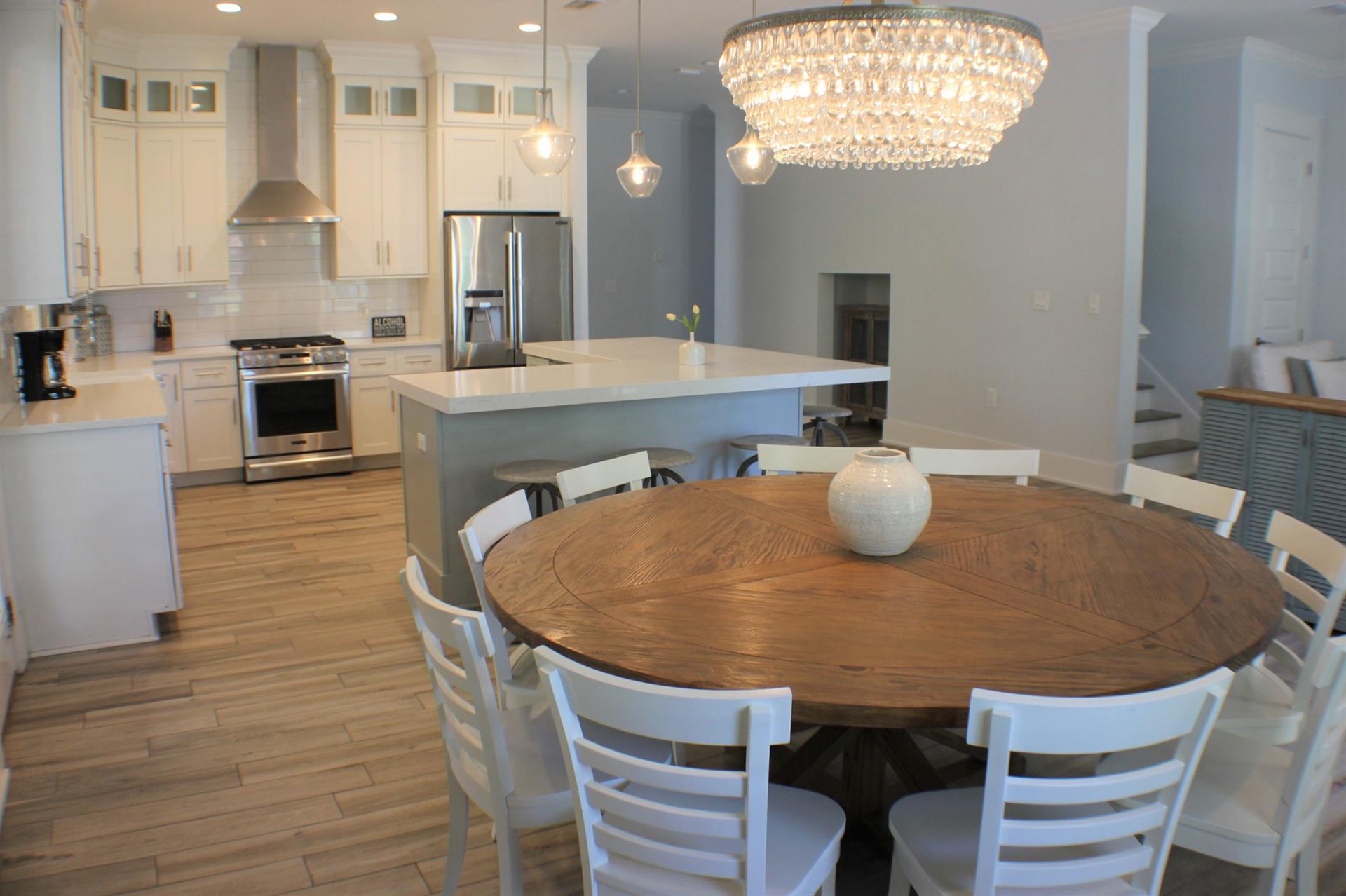 Dining area and kitchen