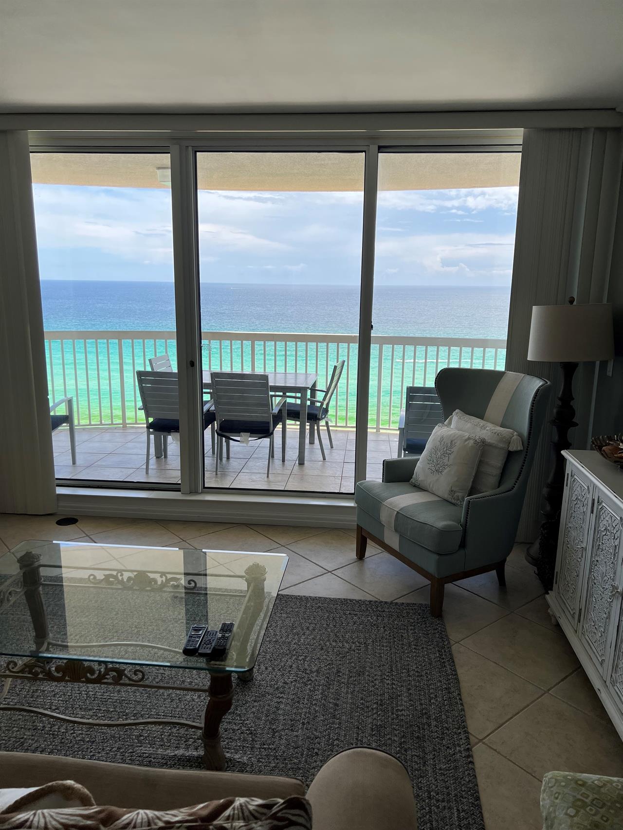 Living Area with Access to Private Balcony