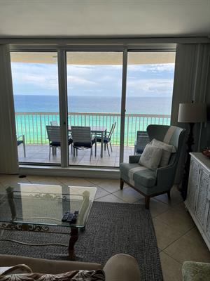 Living Area with Access to Private Balcony