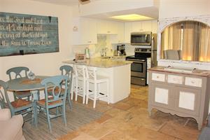 Living area and kitchen