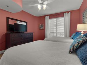 Guest Bedroom 2 with 2 Double Beds and Flat Screen TV