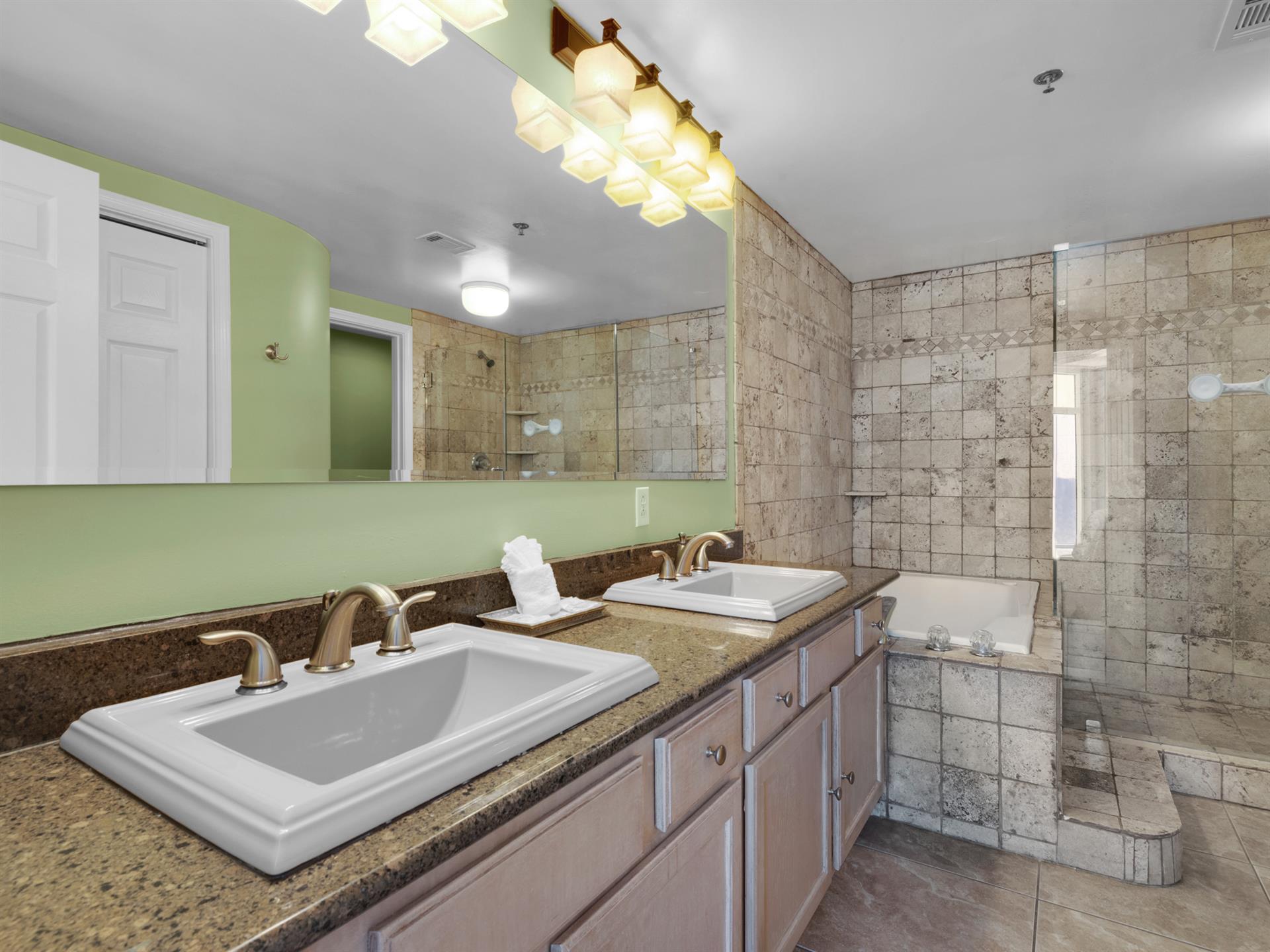 Primary Bathroom with Double Vanity