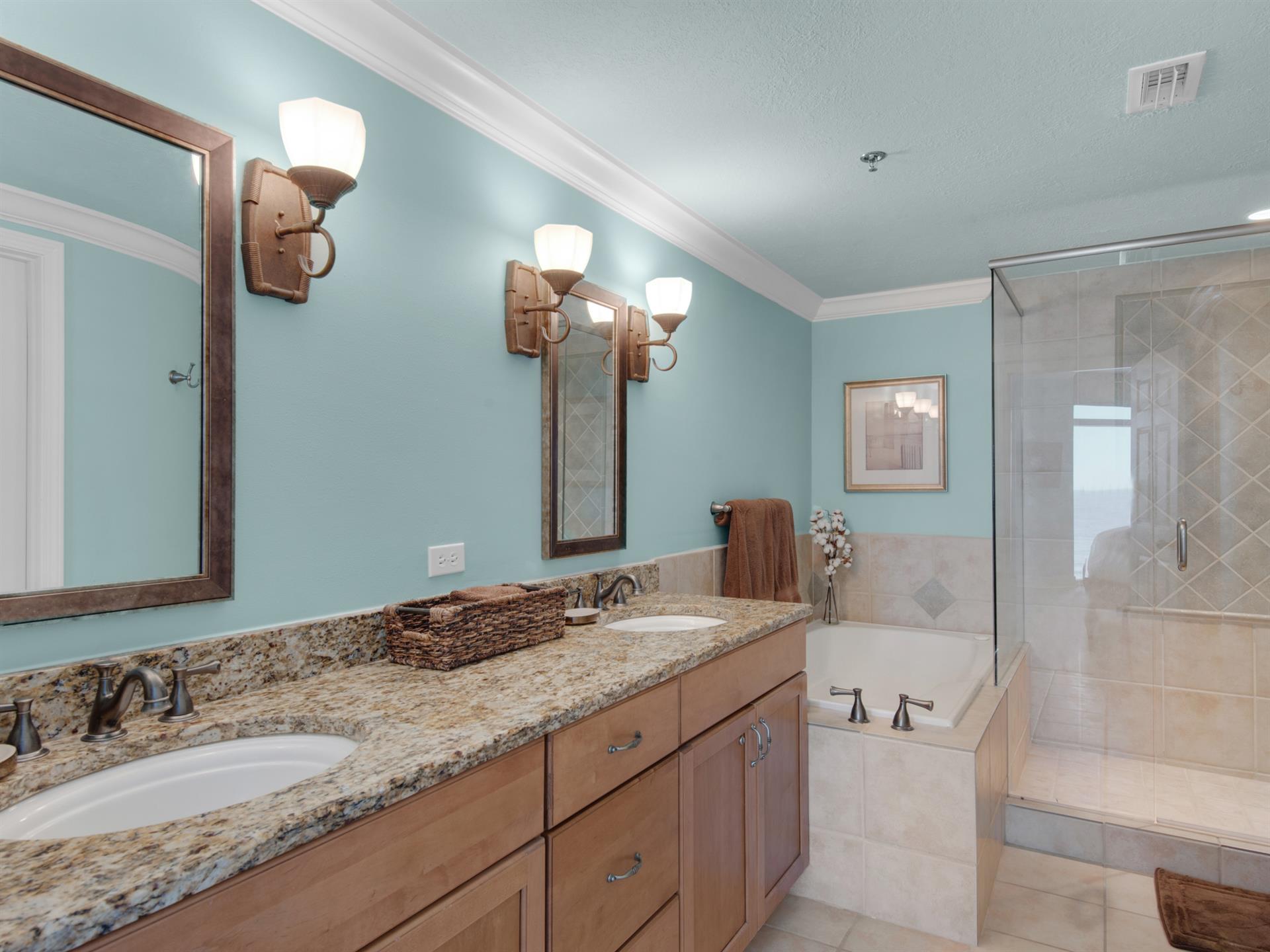 Primary Bathroomw with Double Vanity