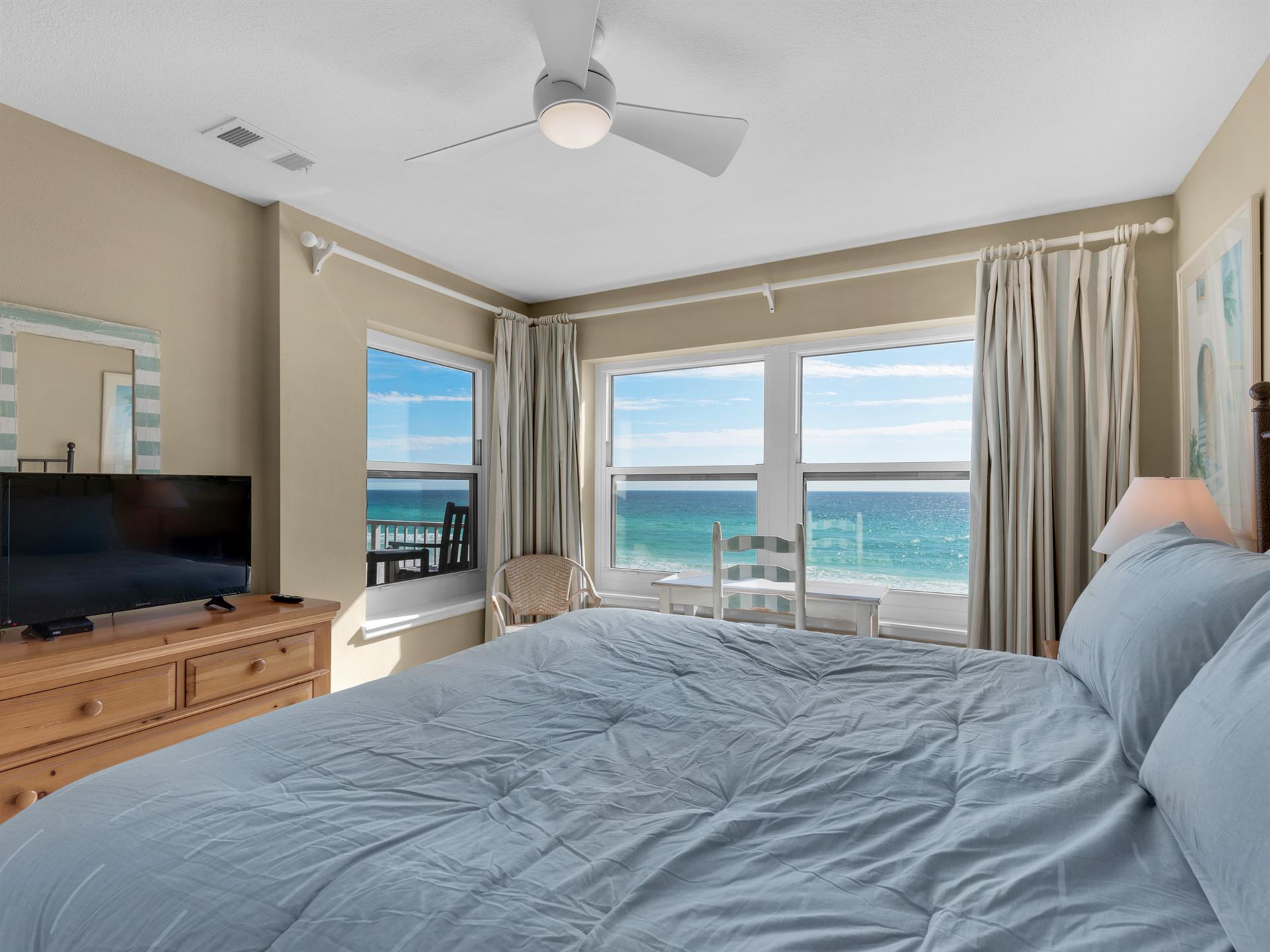 Primary Bedroom with flat screen TV