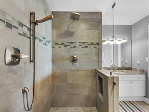 Deluxe walkin shower in Primary Bath