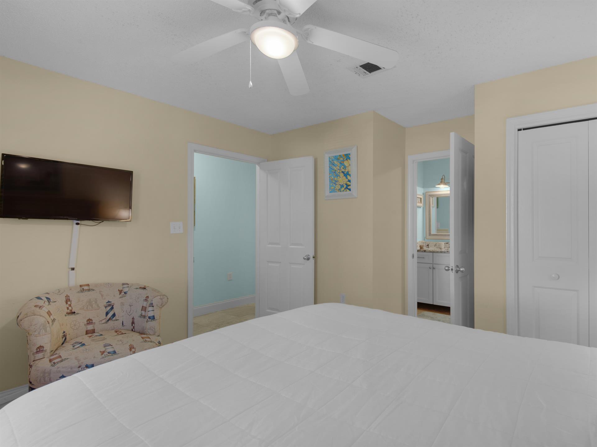 Primary Bedroom with Flat Screen