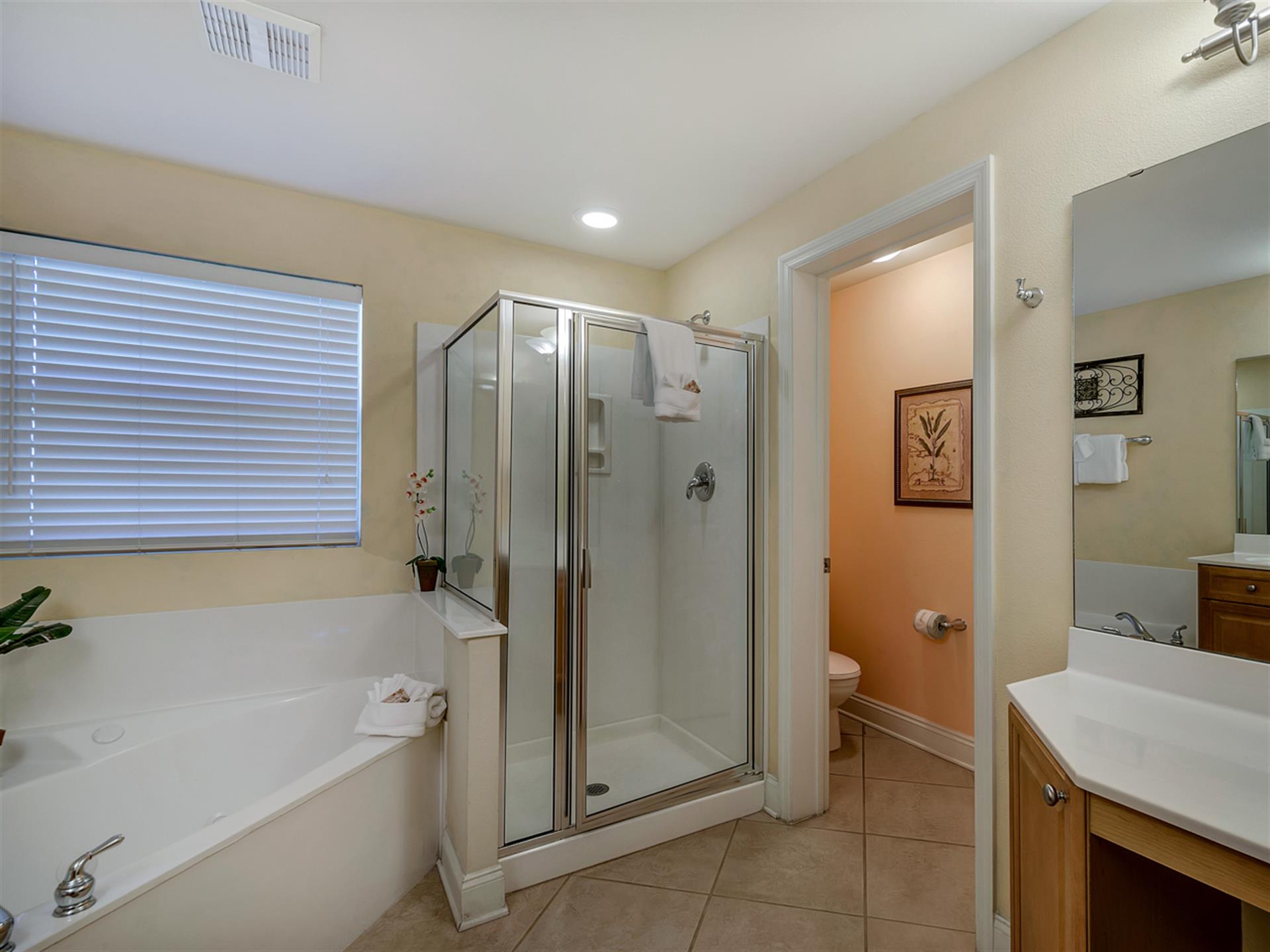 Primary Bath with Separate Tub and Shower