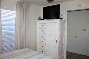 Primary bedroom with flat screen TV