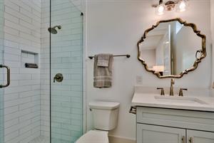 2nd floor king primary private bathroom with walk in shower