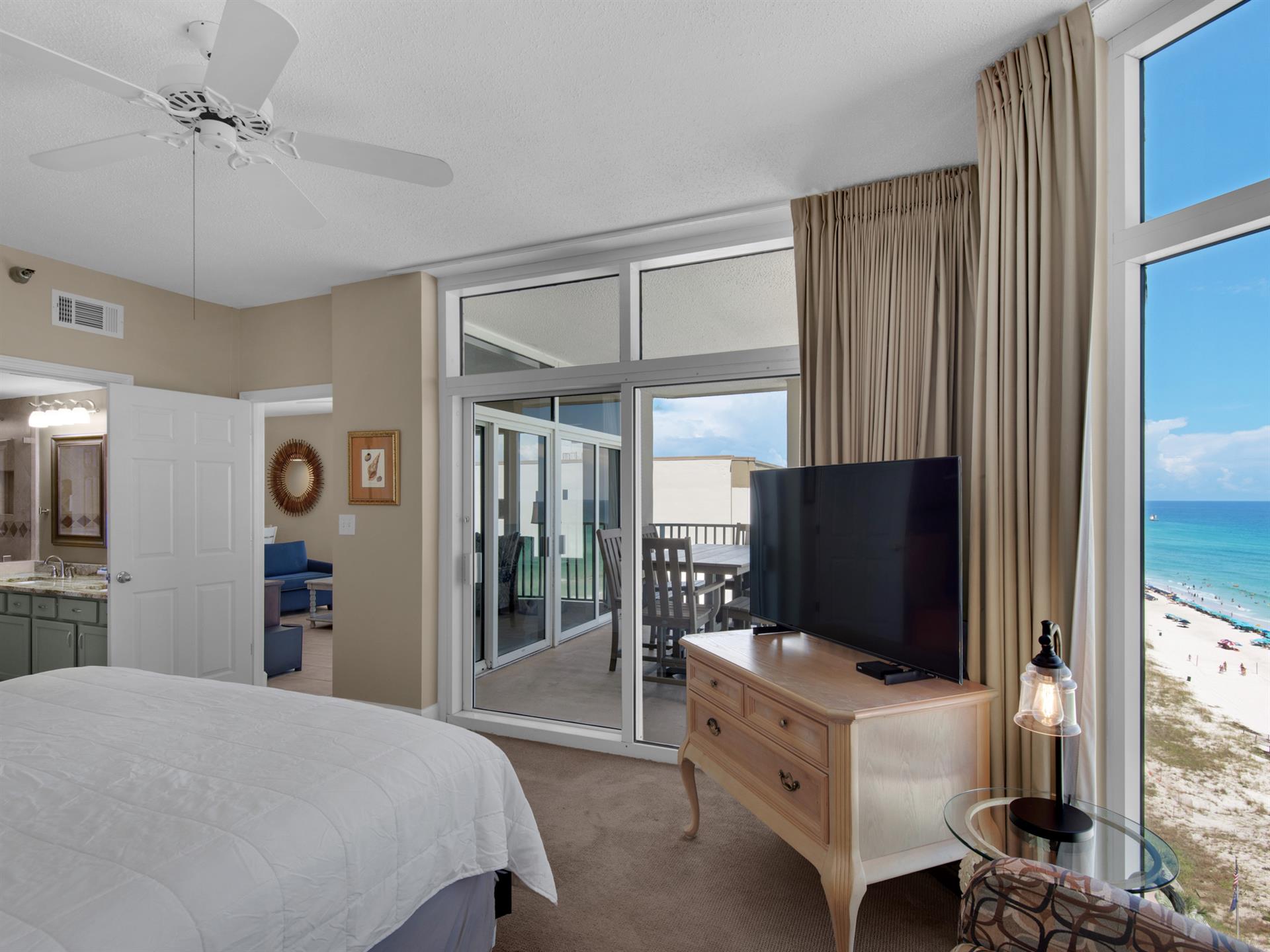 Master Bedroom with King Bed and Flat Screen TV