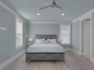 3rd floor  Primary bedroom with king bed