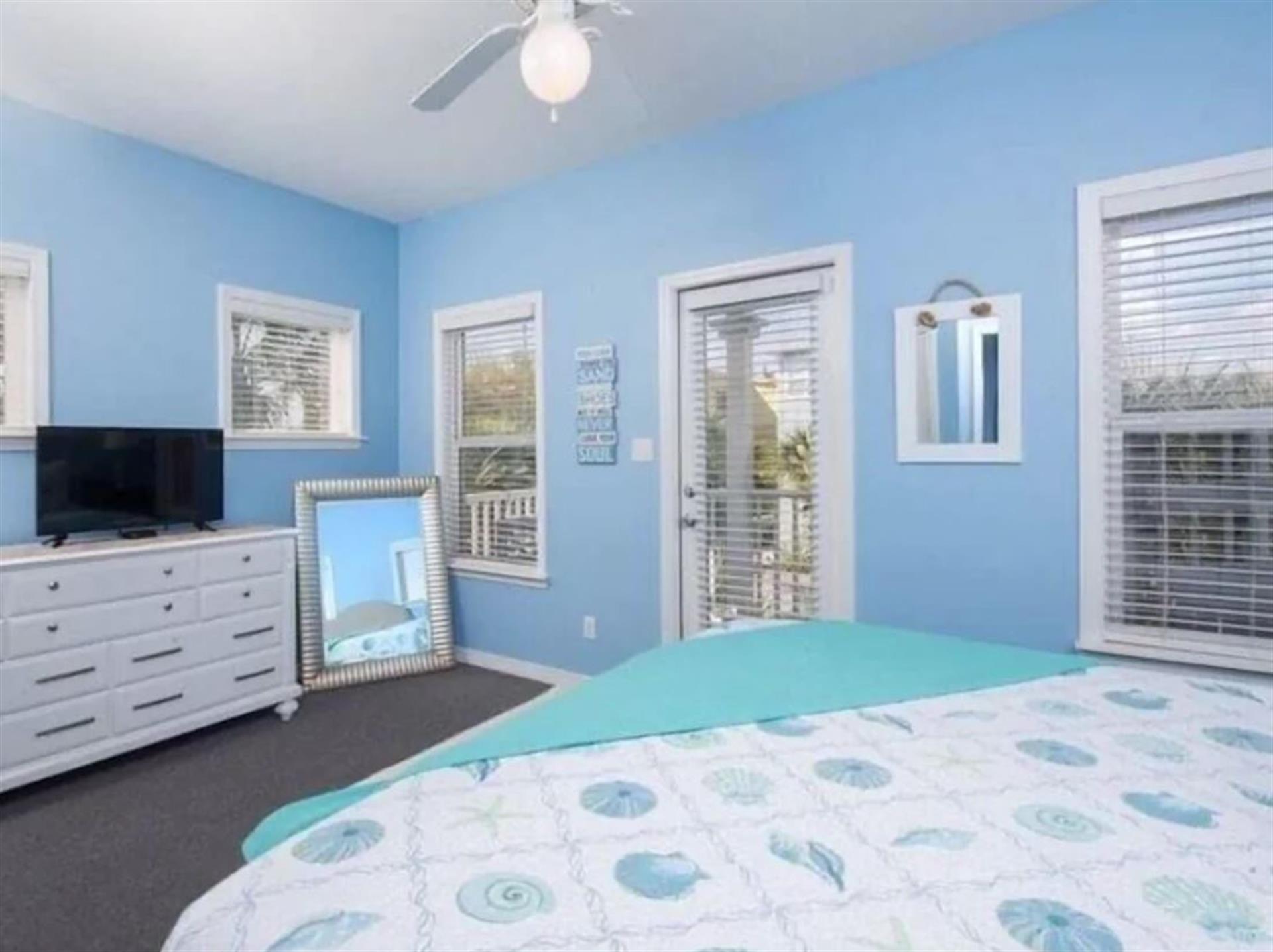 2nd Floor Primary Bedroom with Balcony Access