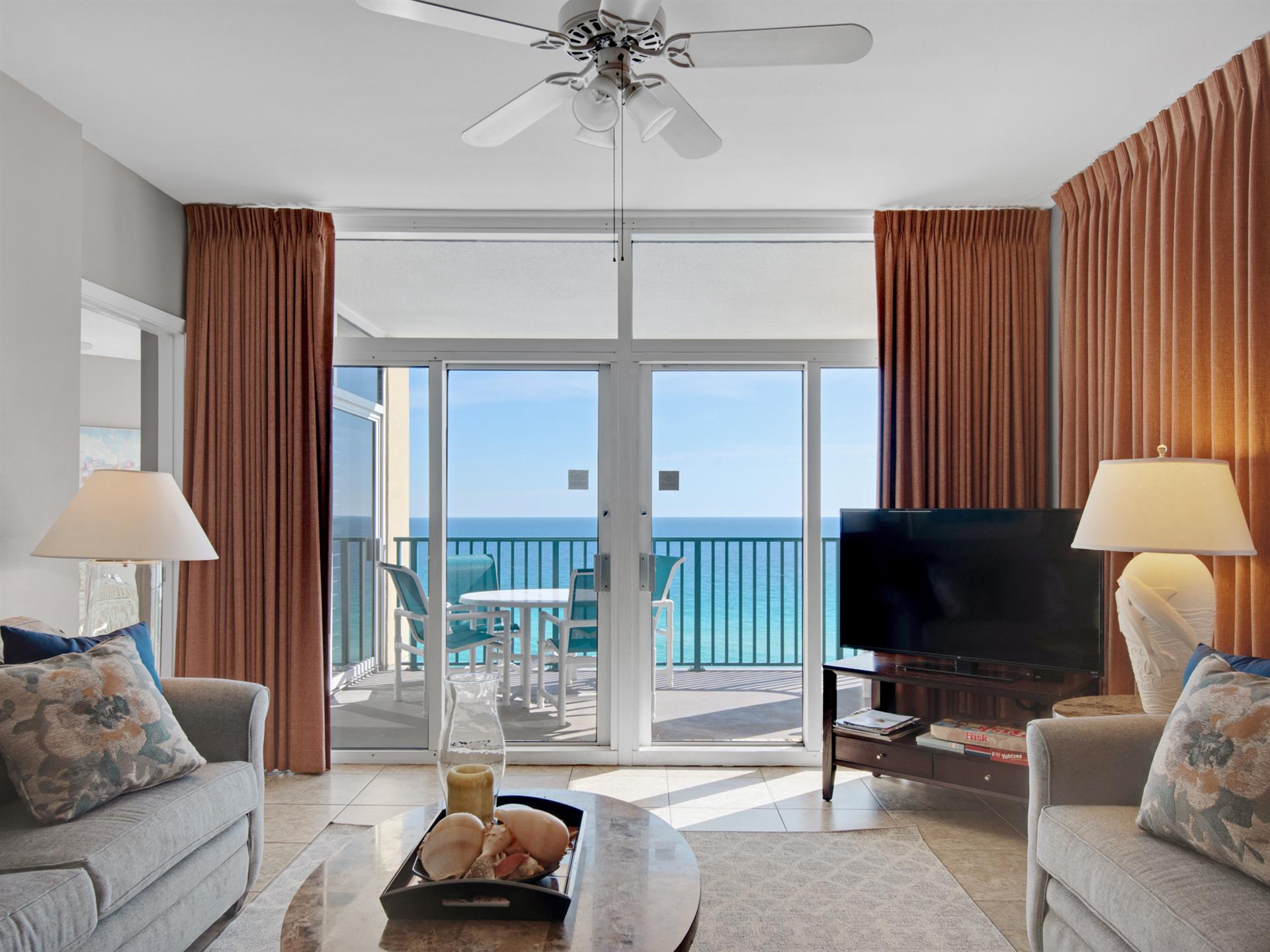 Living Area with Private Balcony