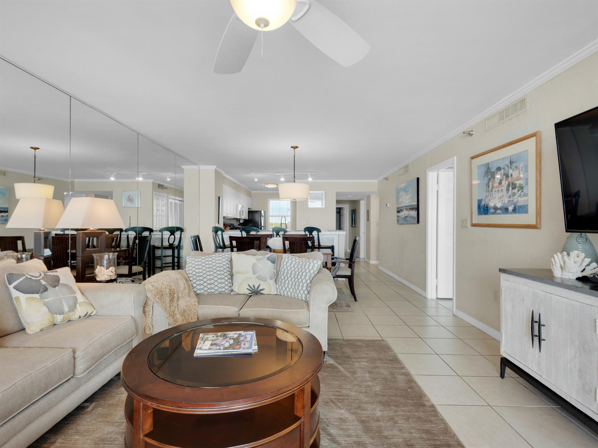 Overview of Living Area and Dining Area