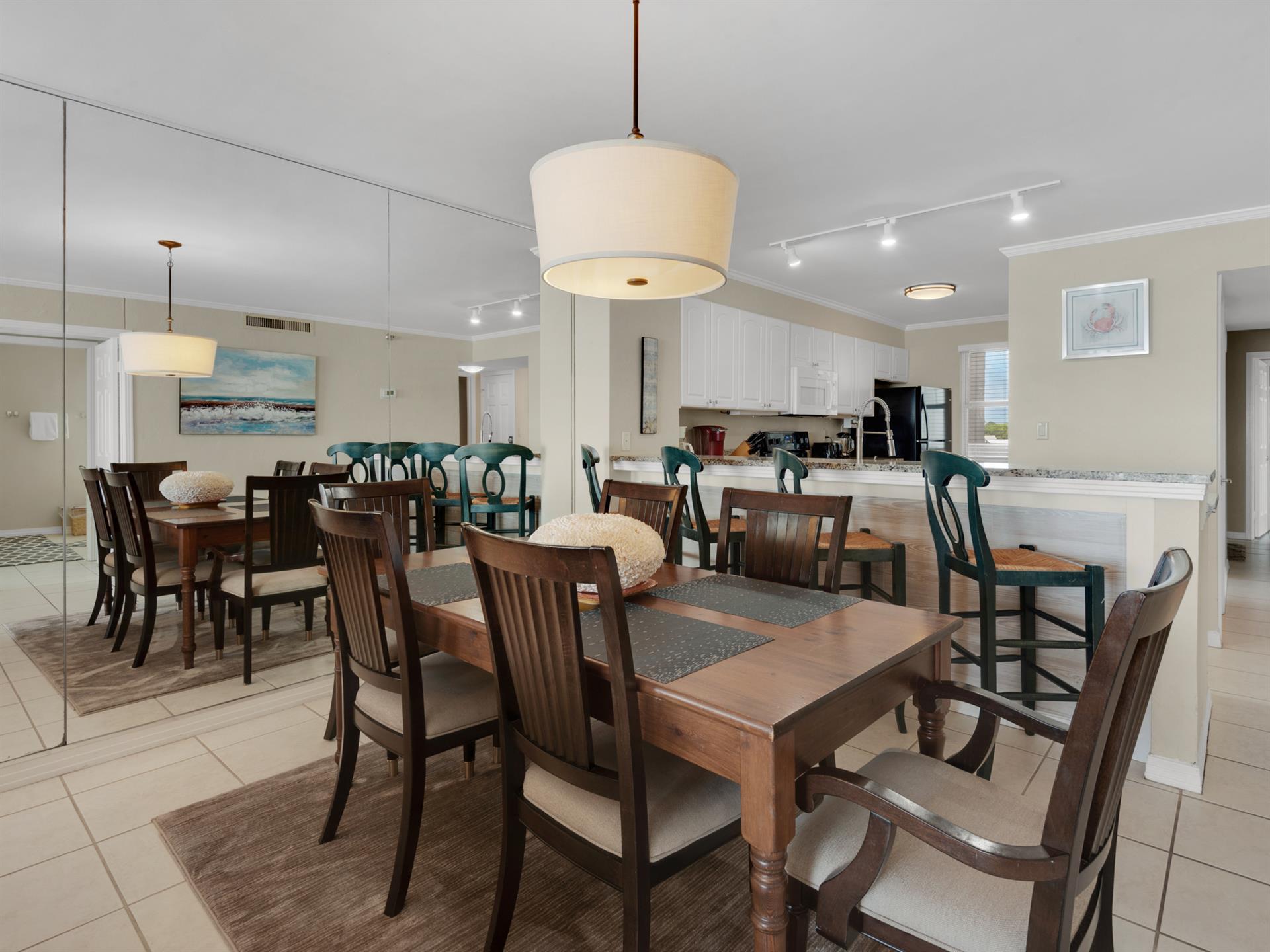 Dining Area with Extra Seating at Bar