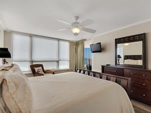 Flat Screen TV and Private entrance to Patio in Primary