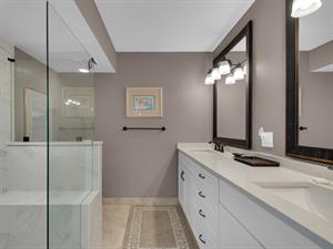 Primary Bath with Walk in Shower  double vanity