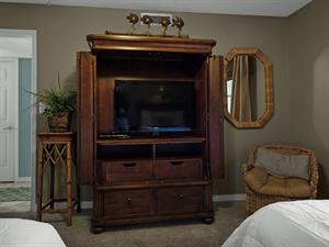 Flat Screen TV in Guest Bedroom