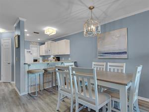 Dining Area and Kitchen on 2nd Floor with Bar Seating