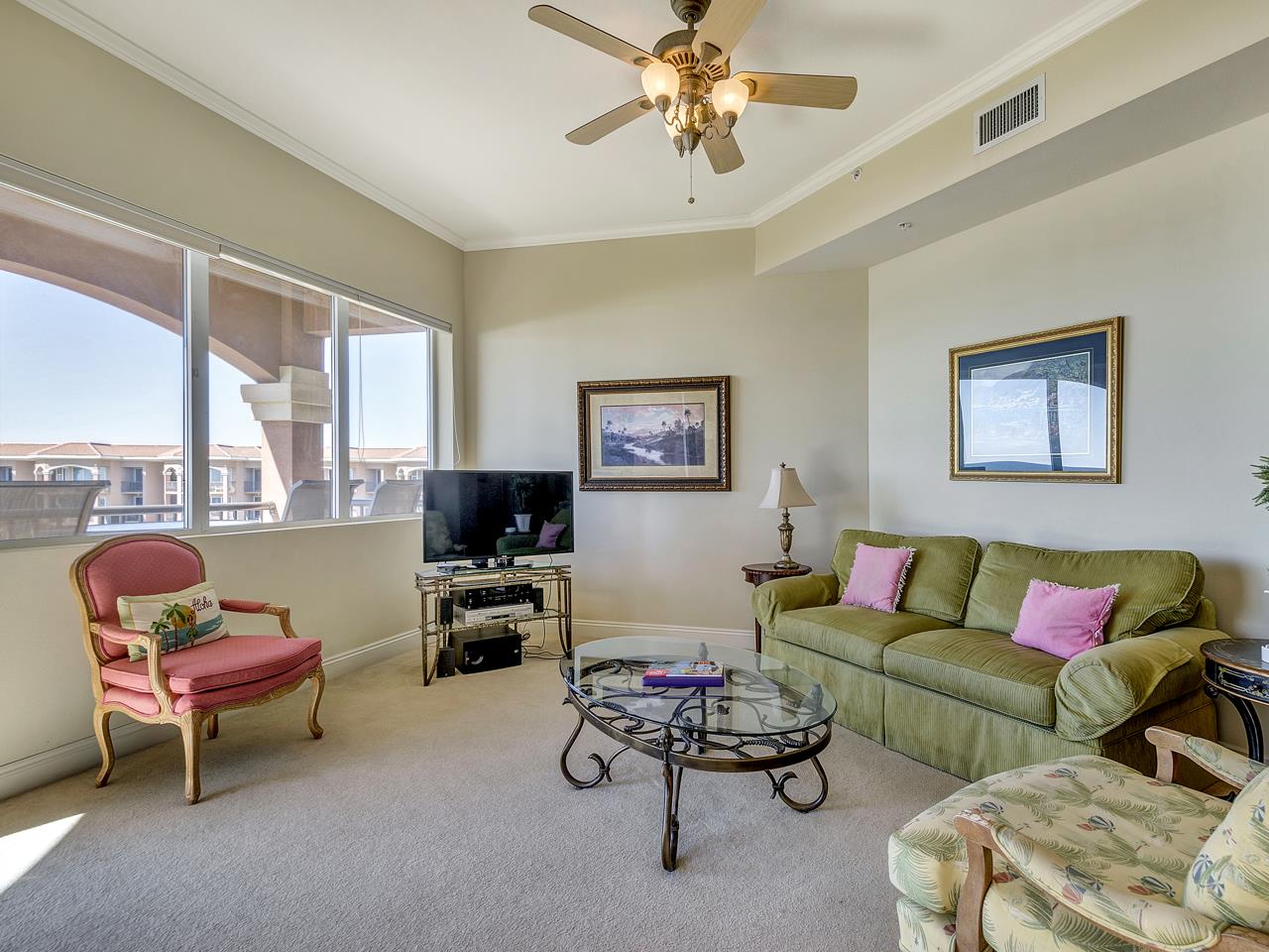 Living Room with Flat Screen TV