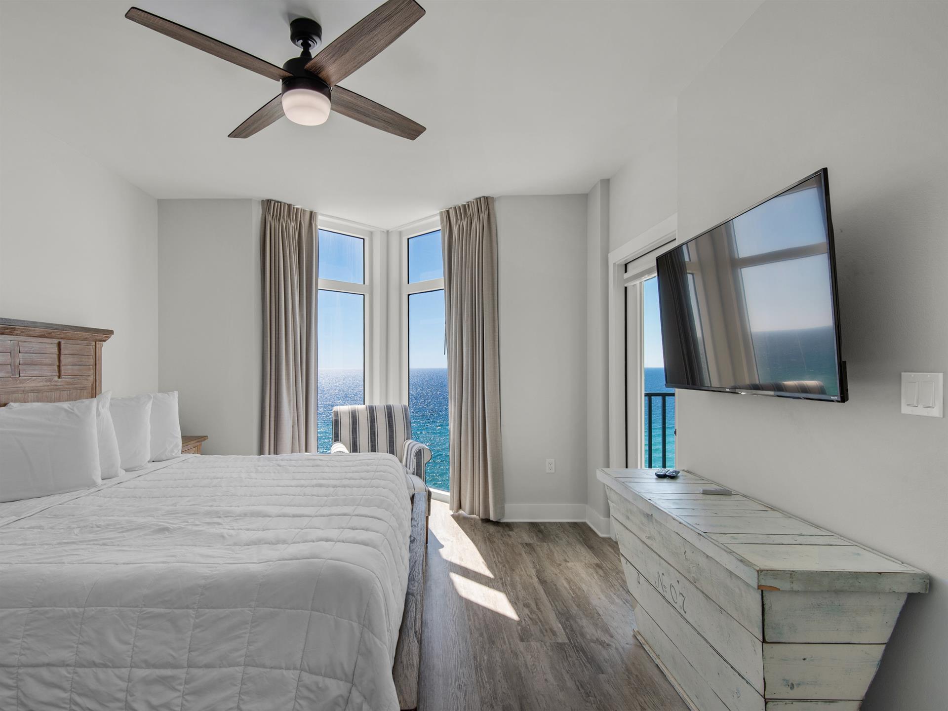 Master Bedroom with King Bed and Flat Screen TV