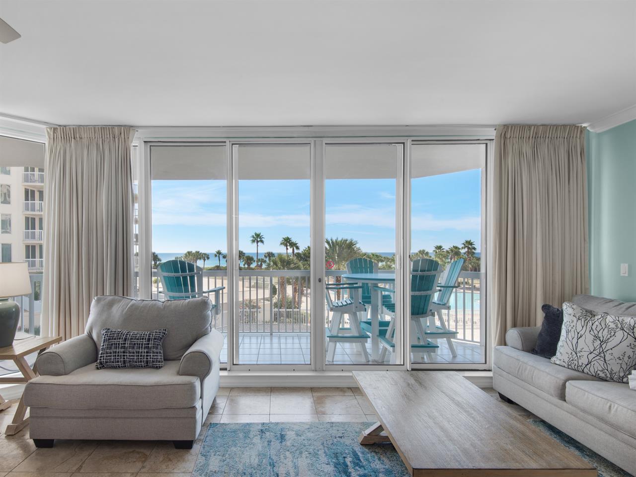 Living Area with Private Balcony