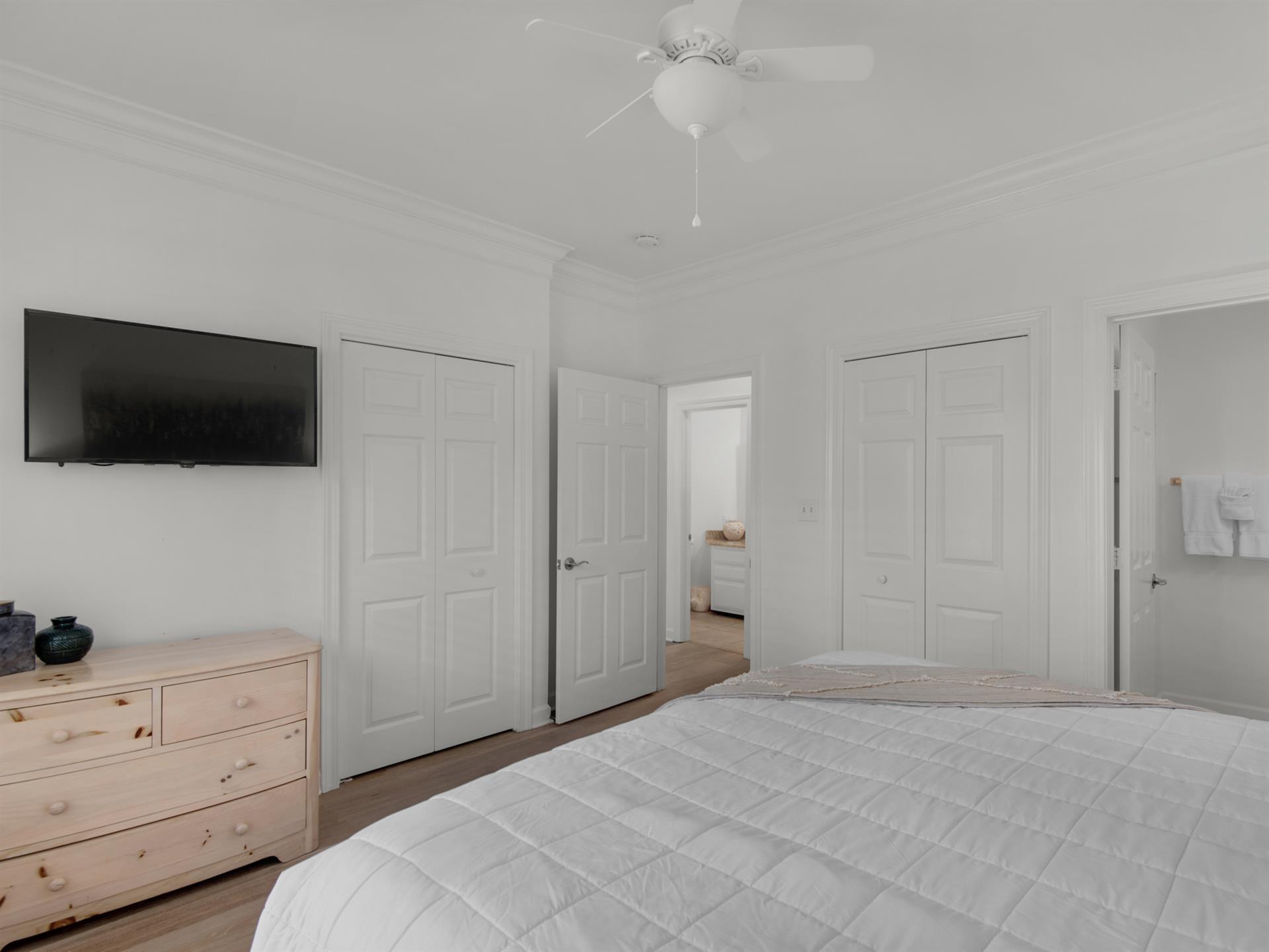 Flat Screen TV in Guest Bedroom