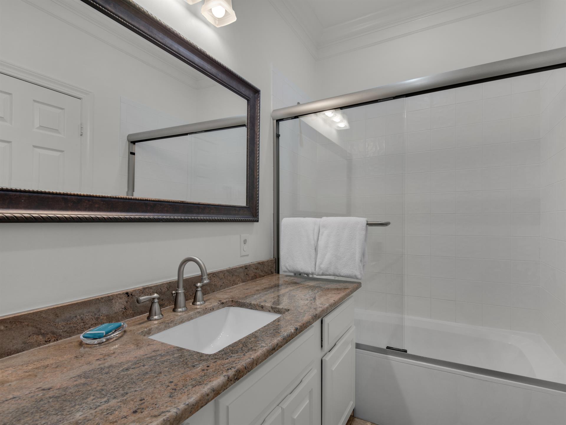 Guest Bathroom in Hallway with TubShower Combo