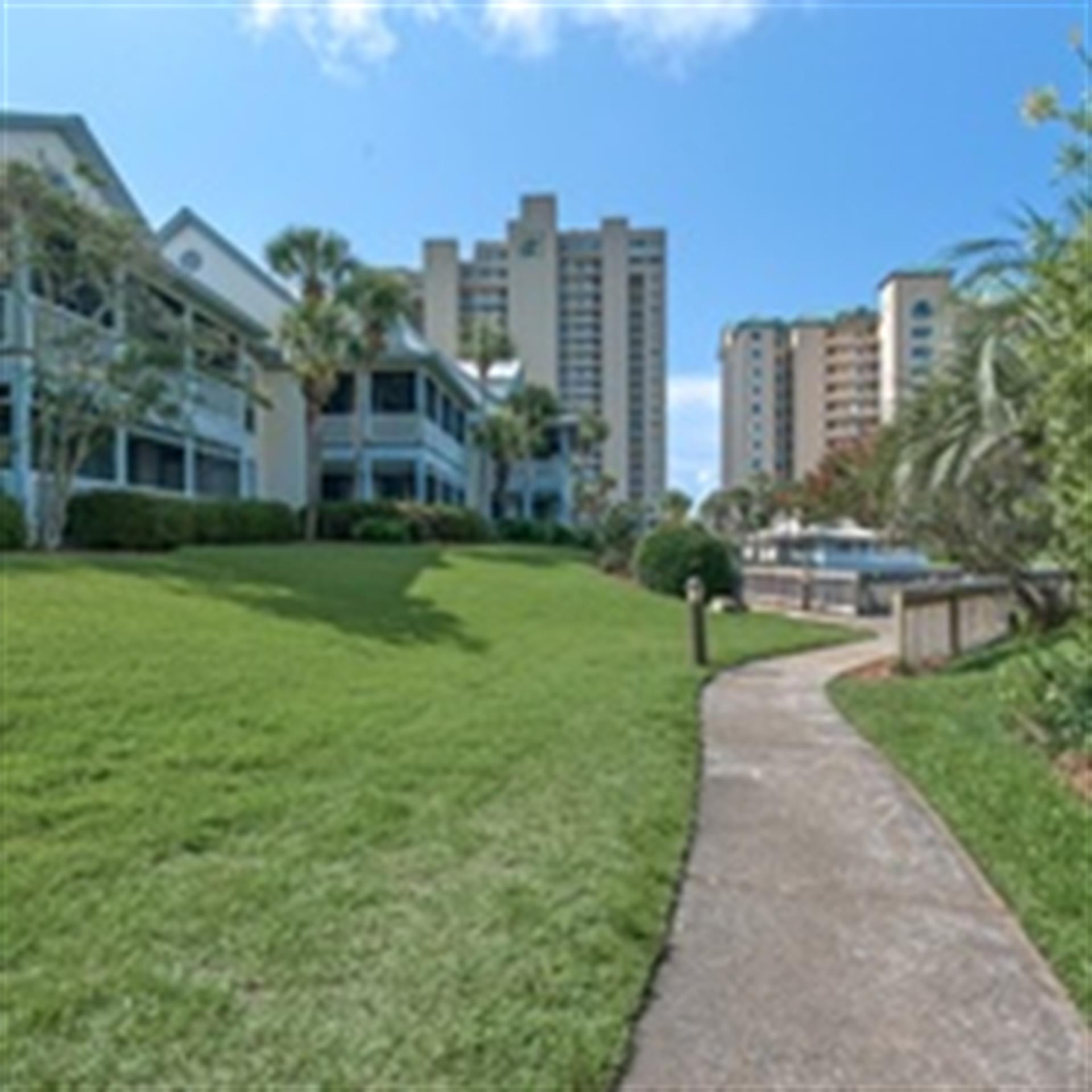 Walkway to Beach  Pools