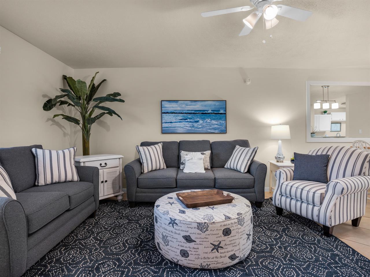 Living Area on 1st Floor with Sleeper Sofa