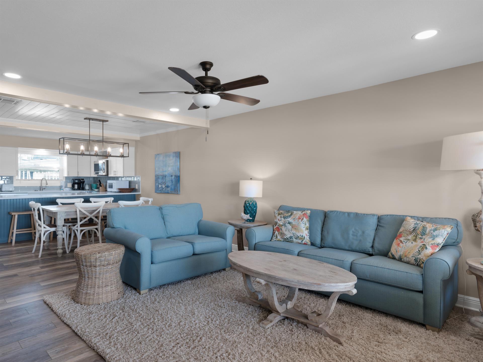 Comfortable living area seating