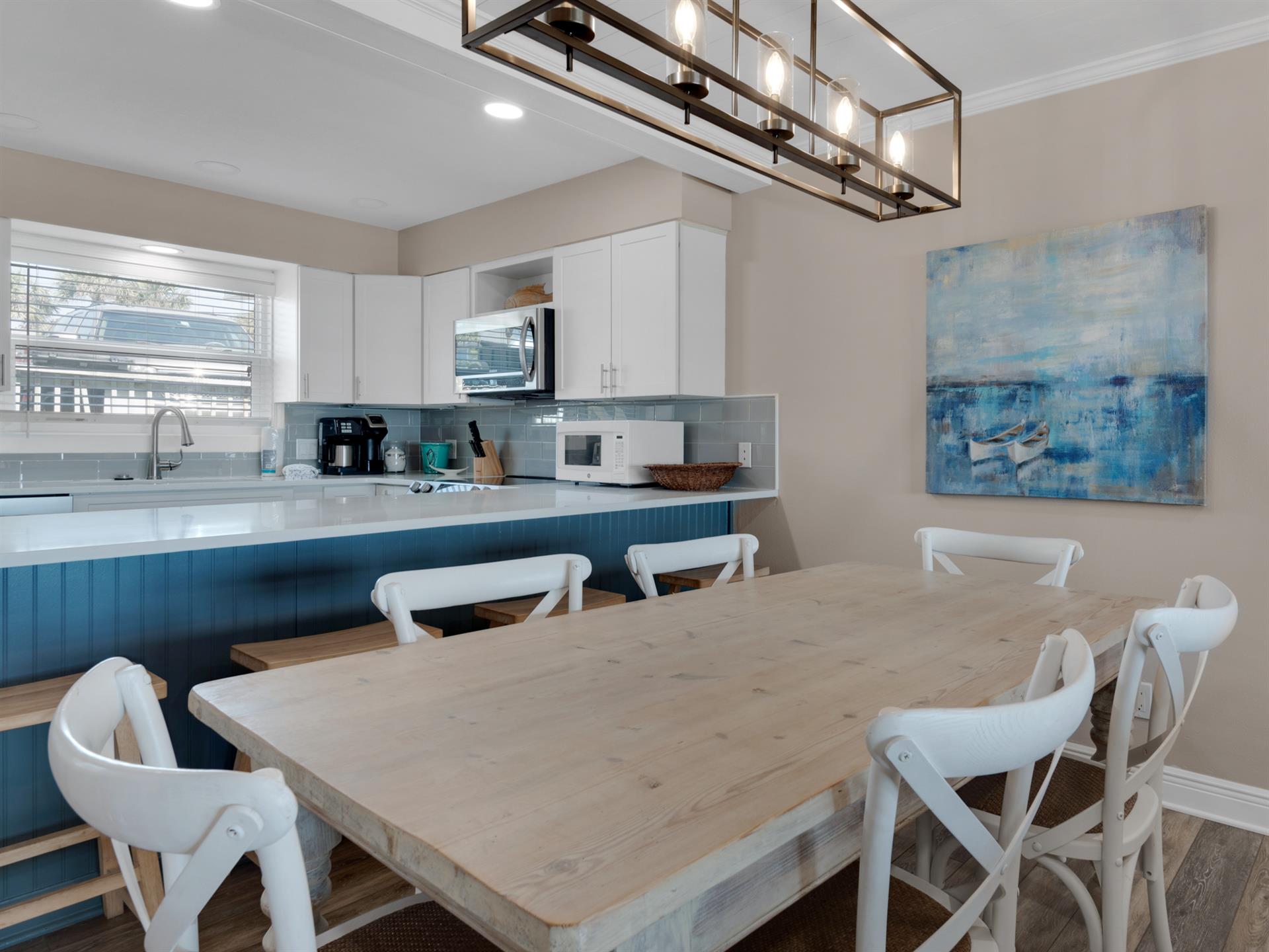 Dining area with additional breakfast bar seating