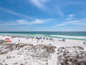 Gulf view and sugar white sandy beach