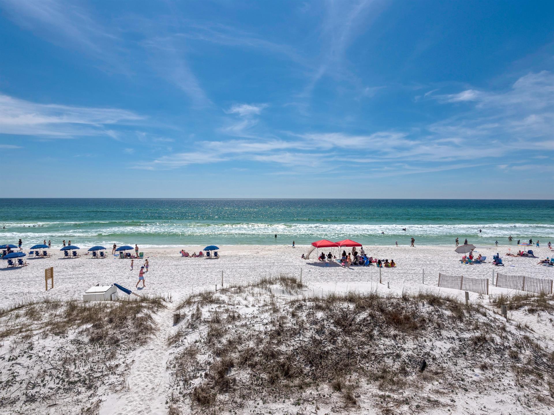 Breathtaking Gulf views and gorgeous beach area