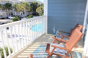 Balcony with pool view