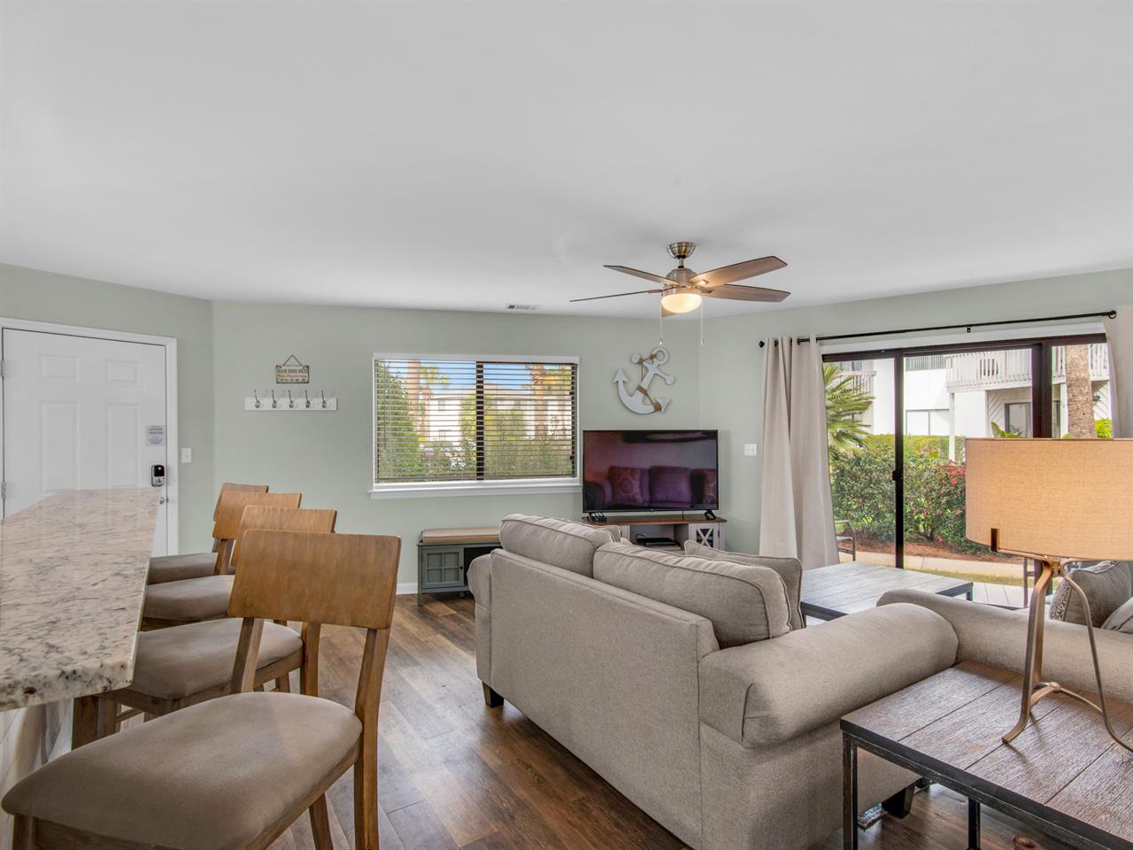 Living Area with Flat Screen TV