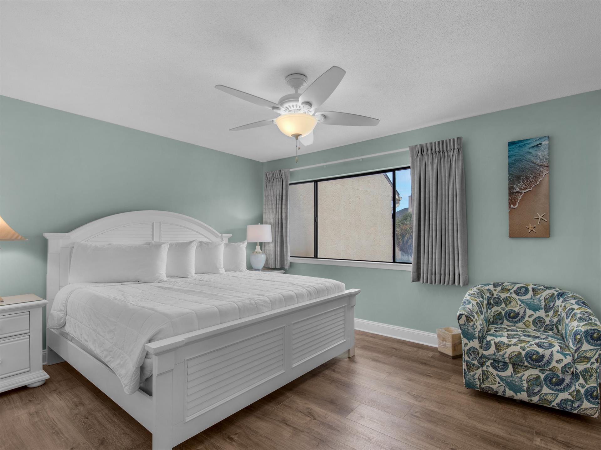 2nd floor bedroom with King bed