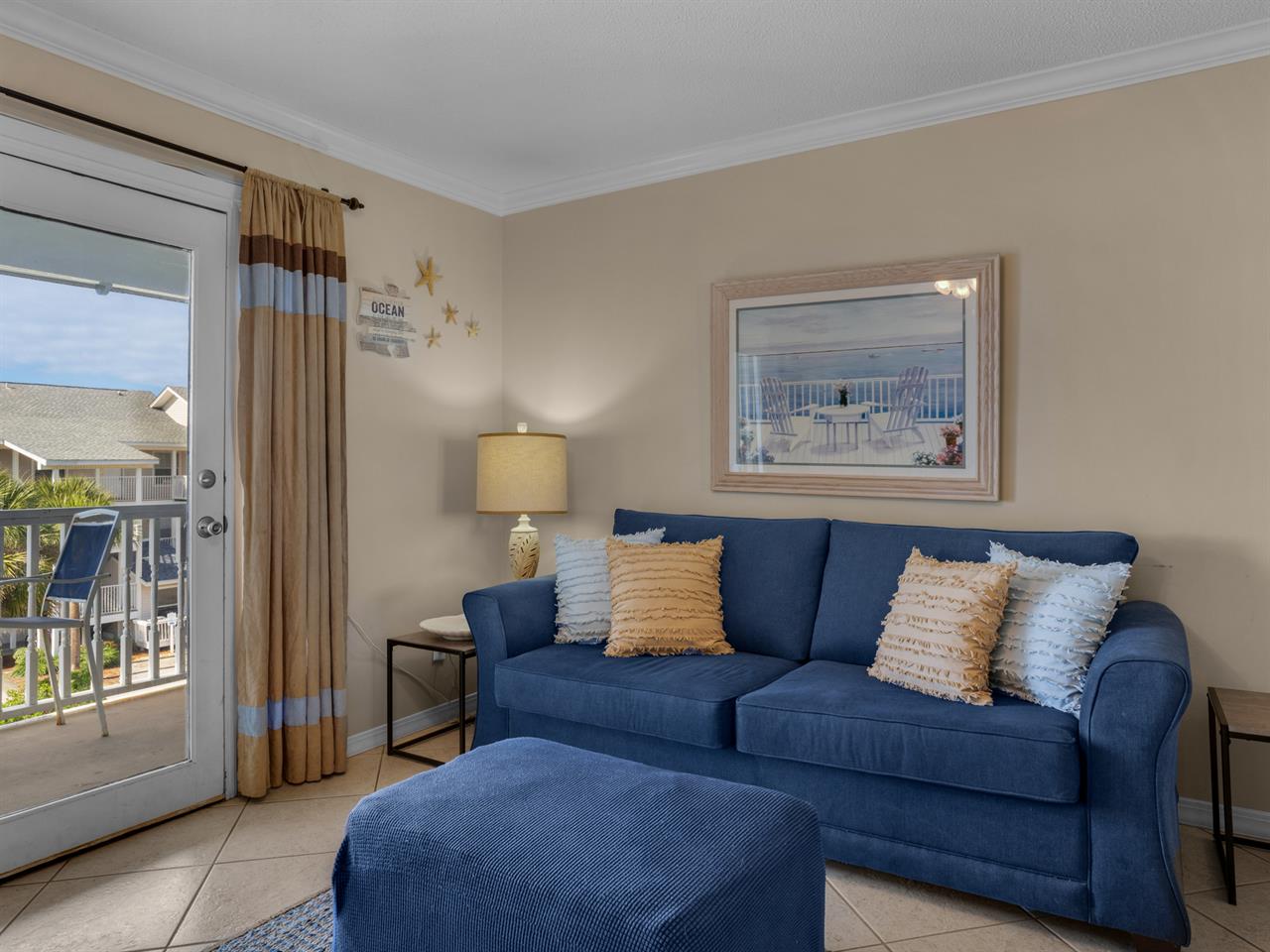 Living area with sleeper sofa