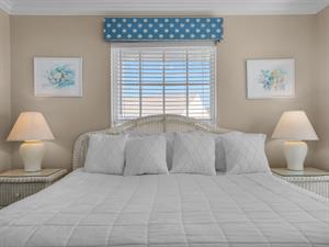 Primary bedroom with king bed