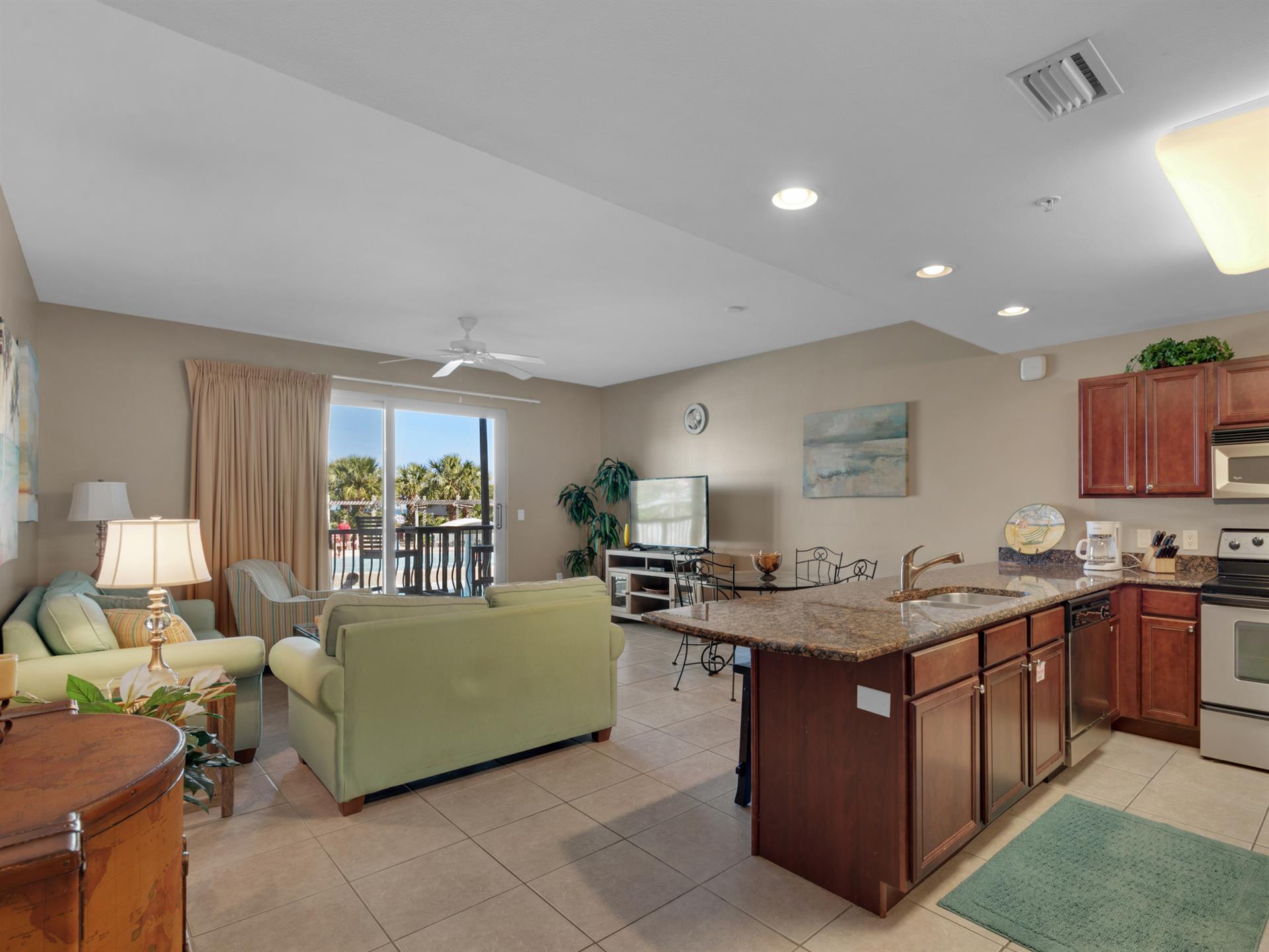 Open Living Room and Kitchen